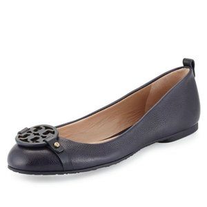 Like New Tory Burch Mini Miller Navy Ballet Flat